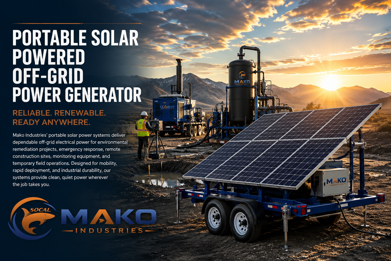 Portable Solar Powered Off Grid Power Generator