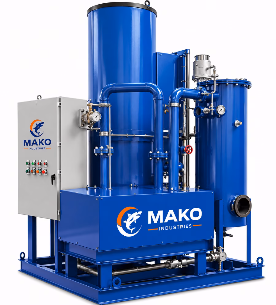 100 CFM Makotherm MV- Thermal Catalytic Oxidizer/Medium Vacuum System